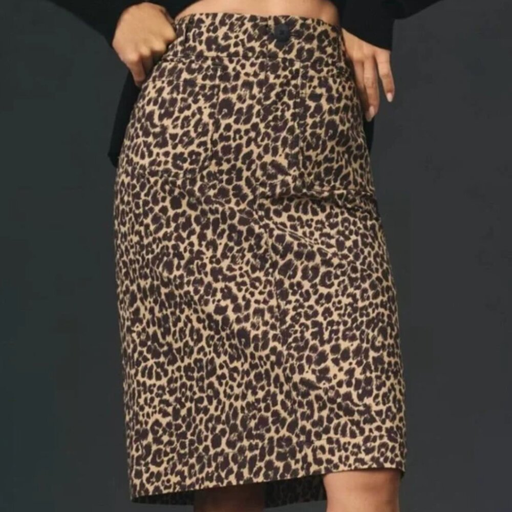 Maeve Leopard Print Pencil Skirt